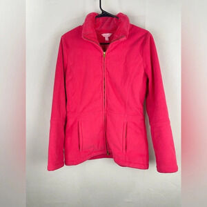 Lilly Pulitzer Grace Fleece Jacket Size S Full Zip Faux Fur Lining Soft Cozy